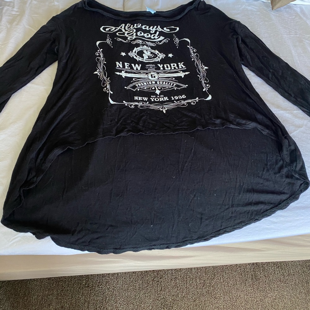 Cloudless black high low shirt